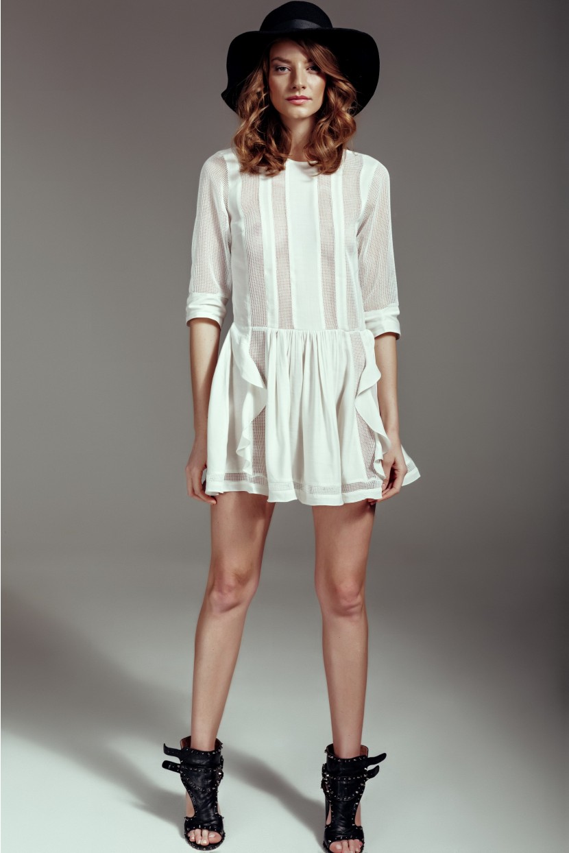White Boho Mini Dress - PNK Casual