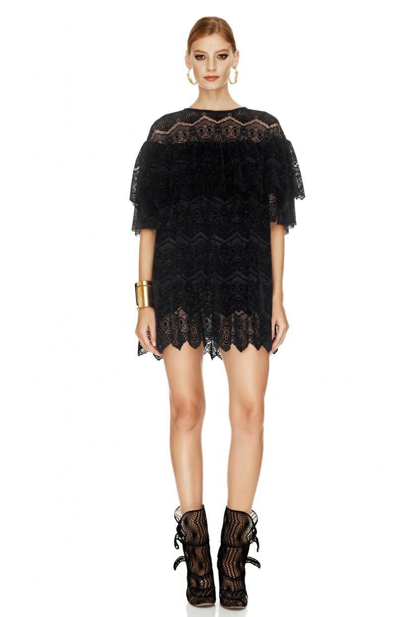 Black Velvet Lace Dress - PNK Casual