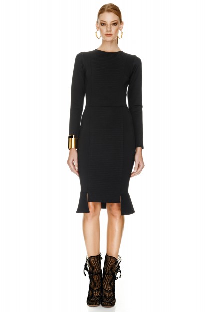 Black Stretch Jersey Dress - PNK Casual