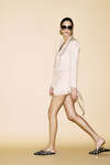 Beige Linen Blazer With Backless - SS24