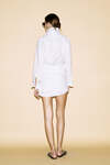 White Linen Dress With Detachable Sarong - SS24