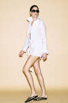 White Linen Dress With Detachable Sarong - SS24