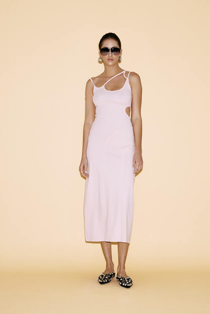 Cotton Side-Cutout Maxi Dress - SS24