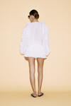 White Oversized Shirt With Ruffled Detail - SS24