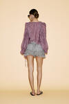 Ciclamen Oversized Shirt With Ruffled Detail - SS24