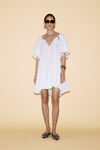 White Cotton Dress With Loose Cut - SS24