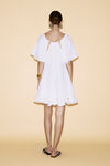 White Cotton Dress With Loose Cut - SS24