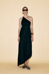 One Shoulder Black Rib Midi Dress - SS24