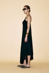 One Shoulder Black Rib Midi Dress - SS24