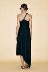 One Shoulder Black Rib Midi Dress - SS24