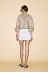 Beige Linen Bomber Jachet - SS24