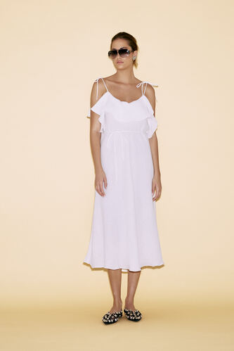 Backless White Midi Dress - PNK Casual