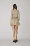 Balloon Beige Linen Mini Skirt