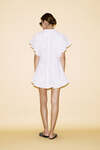 Balloon White Cotton Mini Dress