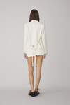 Beige Raw-Cut mini Skirt