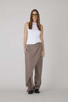 Asymmetrical Draping Stright Leg Pants