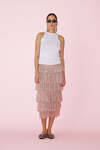 Rose Lace Midi Skirt With Ruffles - PRESPRING25