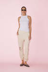 Beige Handmade Painted Pants - PRESPRING25