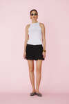 Black Lace Shorts With Ruffles - SS25