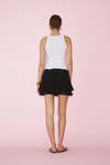 Black Lace Shorts With Ruffles - SS25